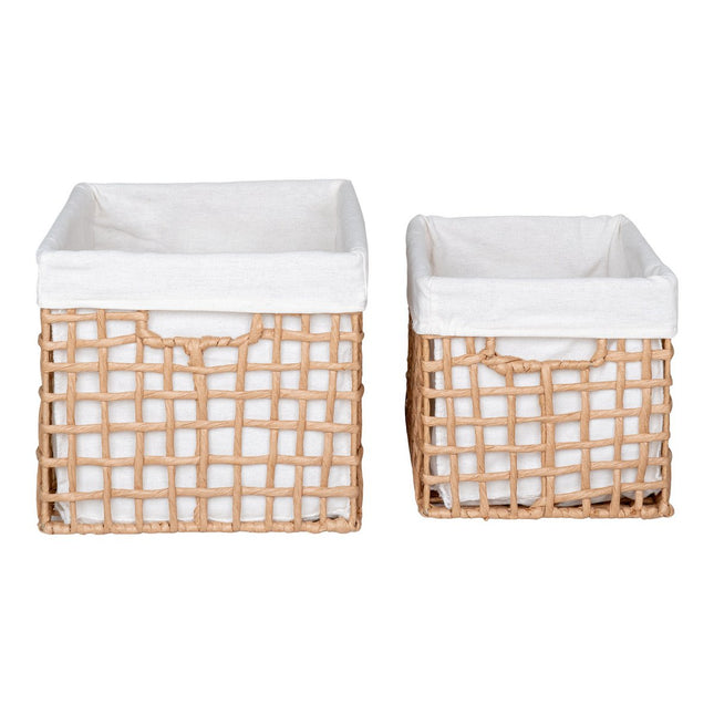 Bustelo Basket - Basket, paper, natural, set of 2
