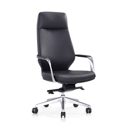 Office chair faux leather look black