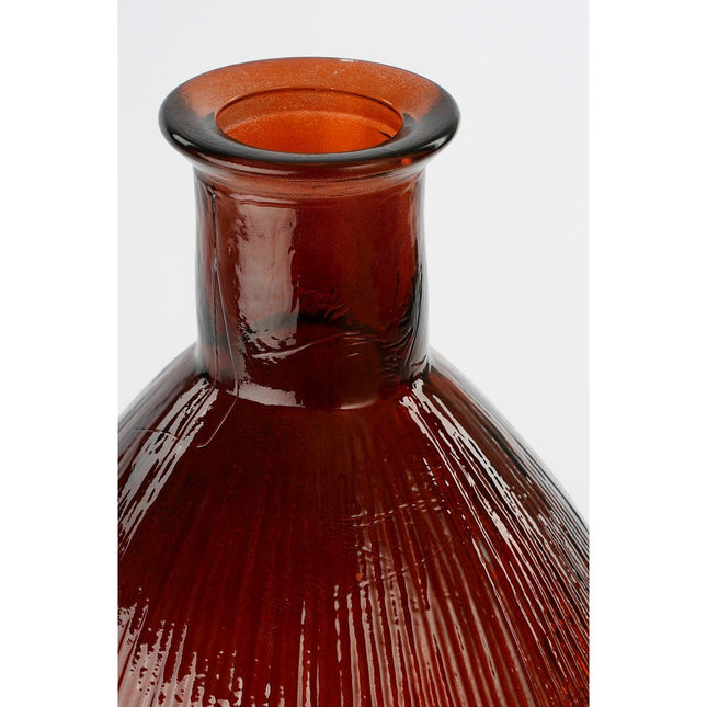 Firenza Bottle Vase - H59 x Ø29 cm - Recycled Glass - Dark Brown