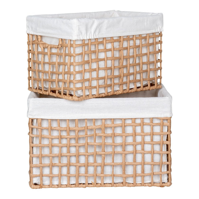 Bustelo Basket - Mand, papier, naturel, set van 2