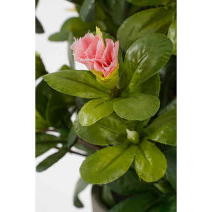 Artificial Azalea Plant in Flower Pot Stan - H31 x Ø26 cm - Peach
