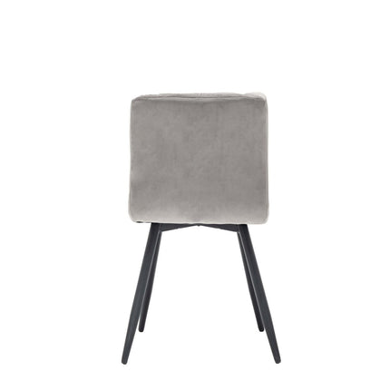Dining room chair Collin velvet gray