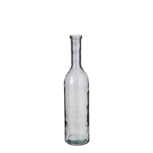 Rioja Fles Vaas - H75 x Ø18 cm - Gerecycled Glas - Donkergrijs