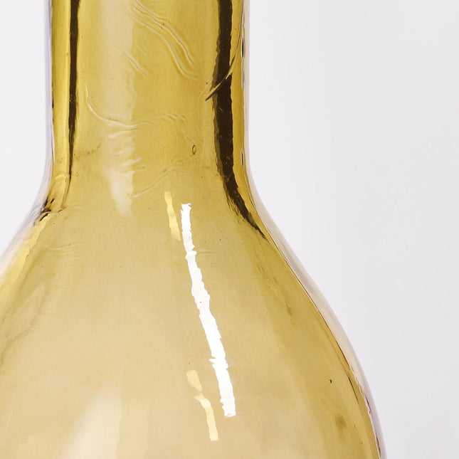 Rioja Fles Vaas - H100 x Ø21 cm - Gerecycled Glas - Oker
