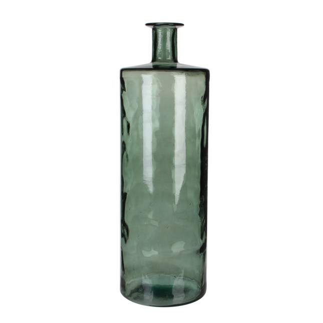 Guan Bottle Vase - H75 x Ø25 cm - Recycled Glass - Green