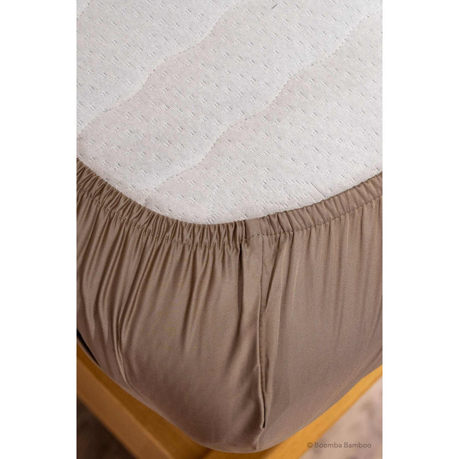 Boomba Premium fitted sheet 100% bamboo Soft Taupe