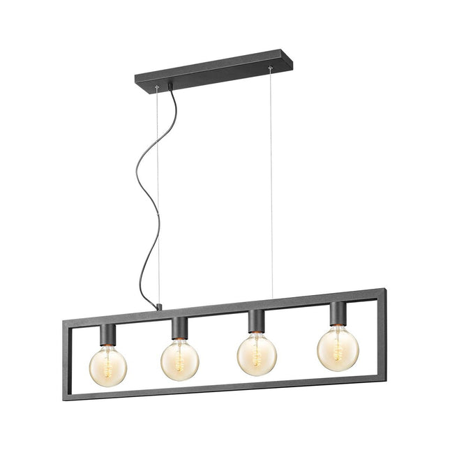 Home Sweet Home Hanging lamp Fito 4 lights - Black - 100x12x141cm
