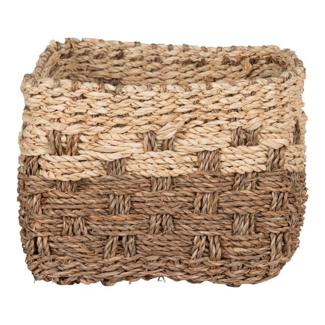 Reno Basket - Basket in seagrass, natural/brown, rectangular, 30x20x15 cm