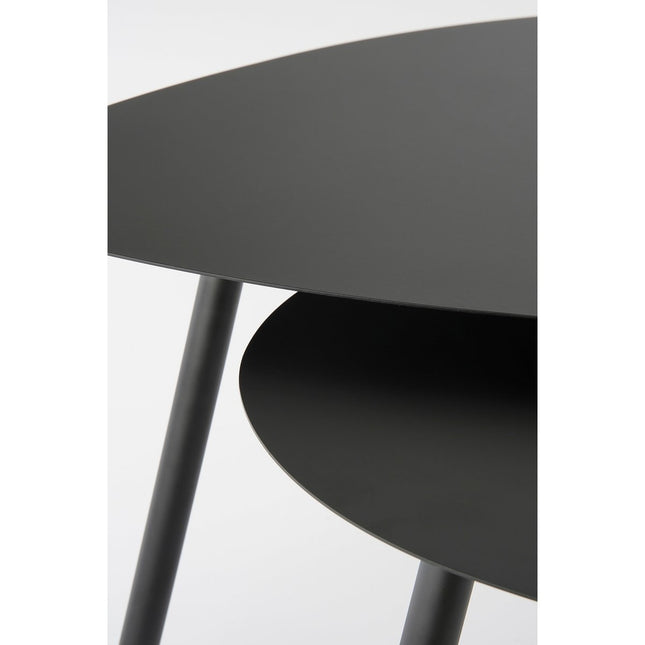Side table - Set of 2 - L80 x W60 x H47 cm - Metal - Black