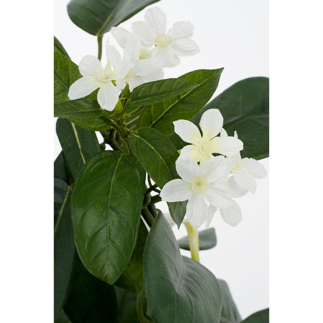 Stephanotis Artificial Plant in Flower Pot Stan - H50 x Ø40 cm - White
