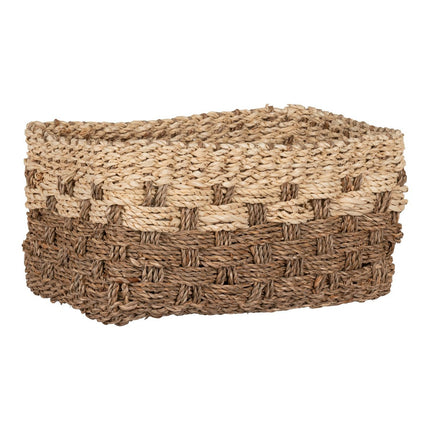 Reno Basket - Mand in zeegras, natuur/bruin, rechthoekig, 30x20x15 cm