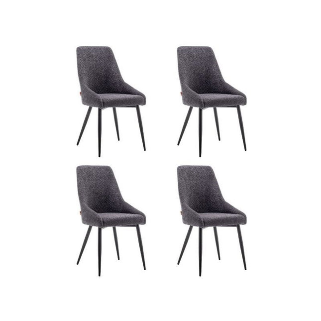 Dining room chairs set of 4 Oscar Boucle Black - Anthracite