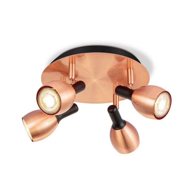 Home Sweet Home LED Surface-mounted spotlight Novi 4 - incl. dimmable LED lamp - Copper