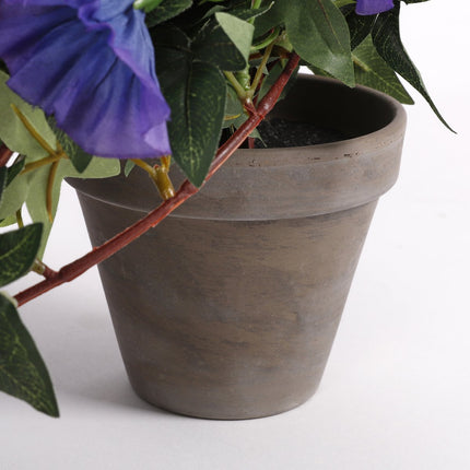 Petunia Artificial Hanging Plant in Stan Flowerpot - L25 x W45 x H50 cm - Dark Purple