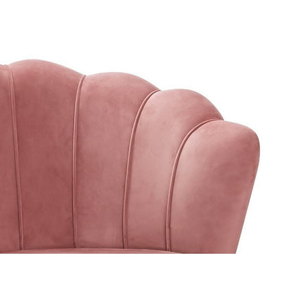Rose velvet shell sofa