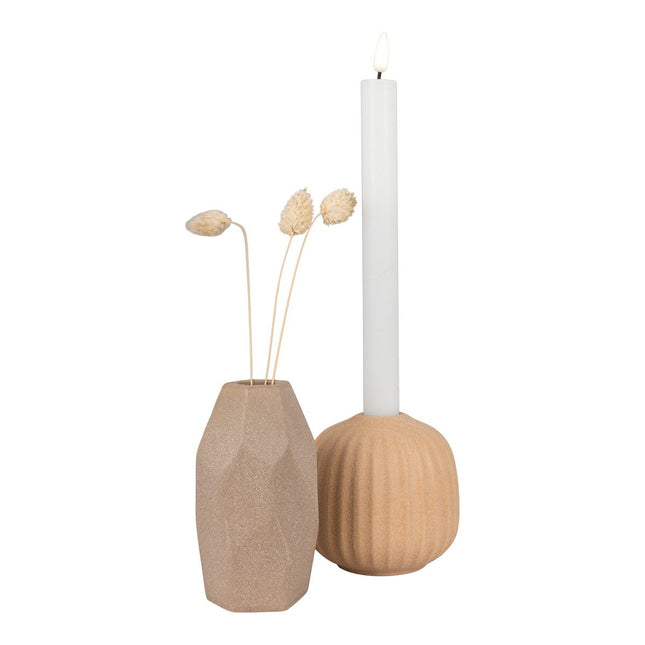 Vase and Candlestick - Brown