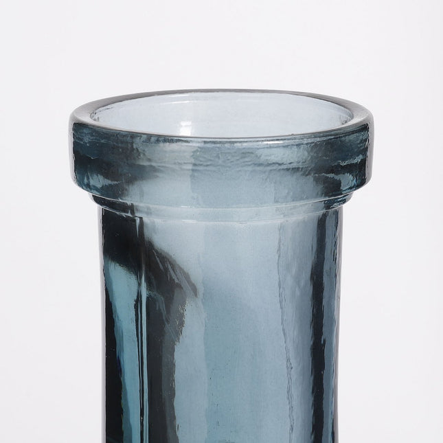 Rioja Bottle Vase - H50 x Ø15 cm - Recycled Glass - Light Blue
