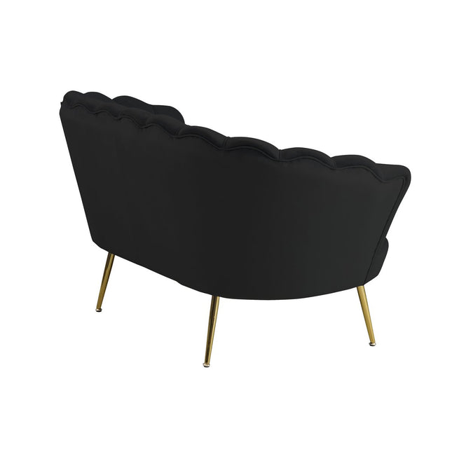 Velvet shell sofa black