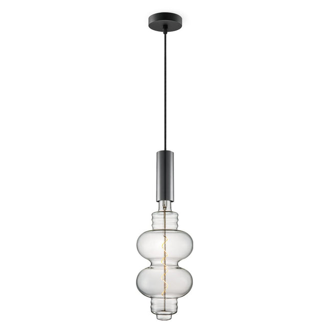 Home Sweet Home hanging lamp black Saga Diabolo - dimmable E27 clear