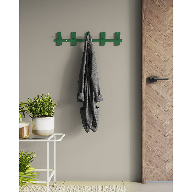 Gorillz Incision - Coat rack - Wall coat rack - 10 Coat rack hooks - Metal - Green