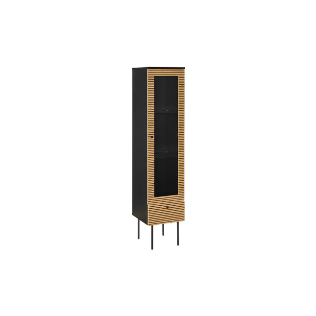 Display cabinet 40 cm oak real wood veneer