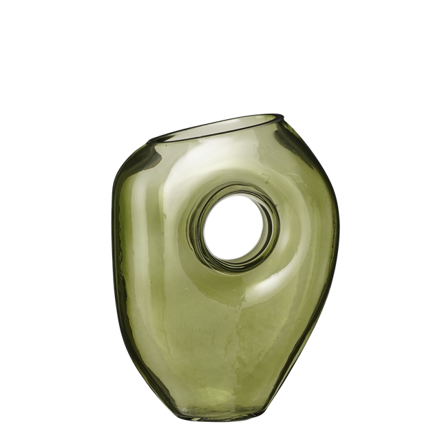 Jay Vase - L18 x W7.5 x H22.5 cm - Glass - Light green
