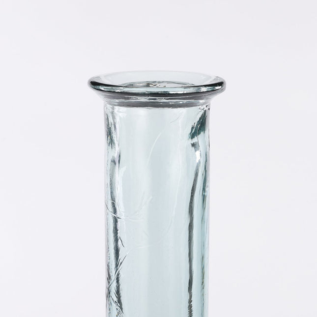 Kyara Fles Vaas - H100 x Ø20 cm - Gerecycled Glas - Transparant