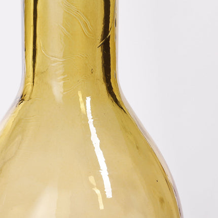 Rioja Fles Vaas - H75 x Ø18 cm - Gerecycled Glas - Oker