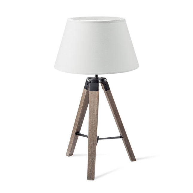 Home Sweet Home Table Lamp Largo - Natural Lamp Base and White Lampshade