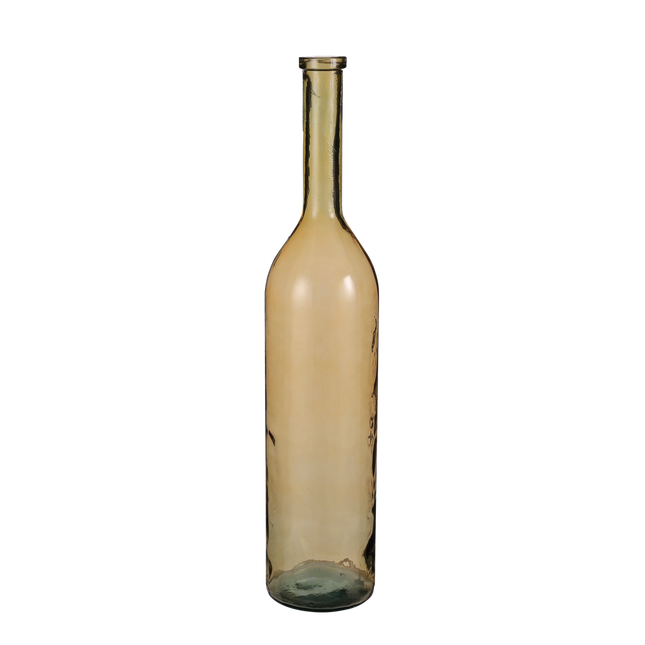 Rioja Bottle Vase - H100 x Ø21 cm - Recycled Glass - Ocher