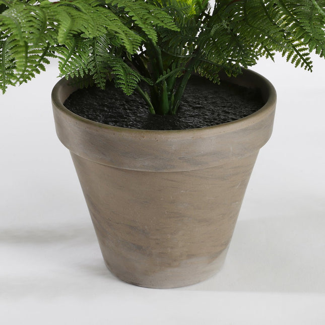 Artificial fern plant in flower pot Stan - H38 x Ø50 cm - Green