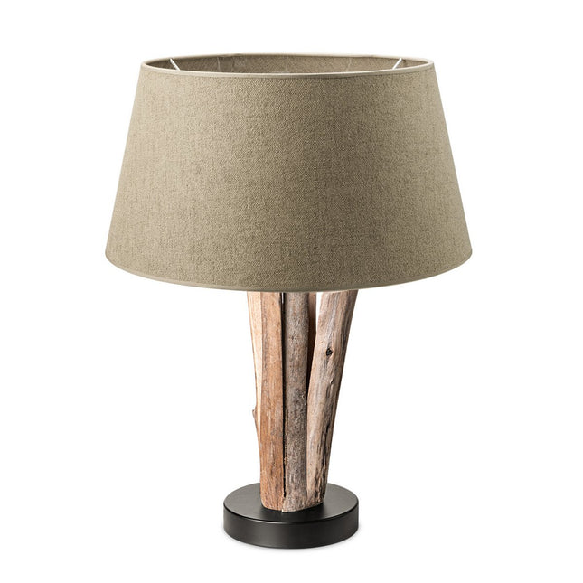 Home Sweet Home Table Lamp Melrose with Bindy Wooden - Taupe Lampshade