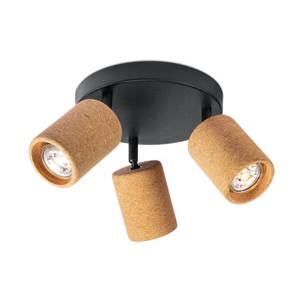 Home Sweet Home LED Surface-mounted spotlight Cork 3 - dimmable - Round - black