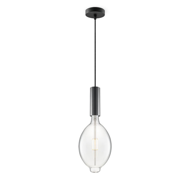 Home Sweet Home hanging lamp black Saga Oval - G18 - dimmable E27 clear