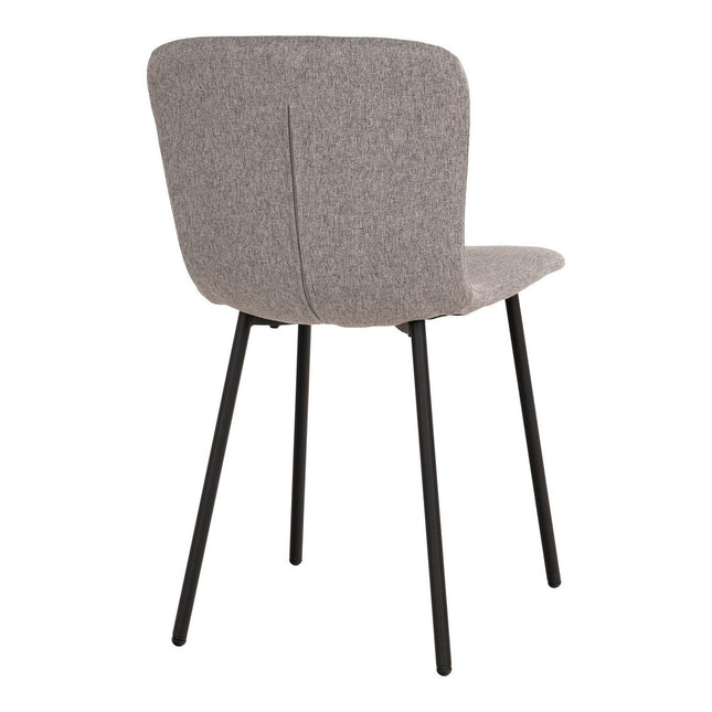 Halden Dining Chair - Dining room chair, light gray with black legs