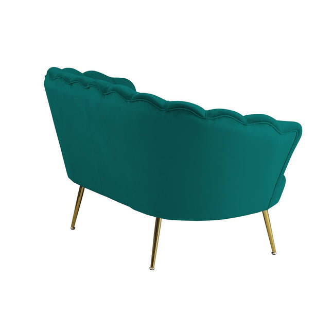 Velvet shell sofa green