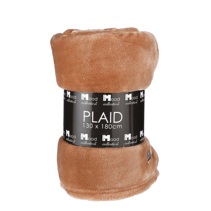 Famke Fleece Plaid - L180 x W130 cm - Light brown