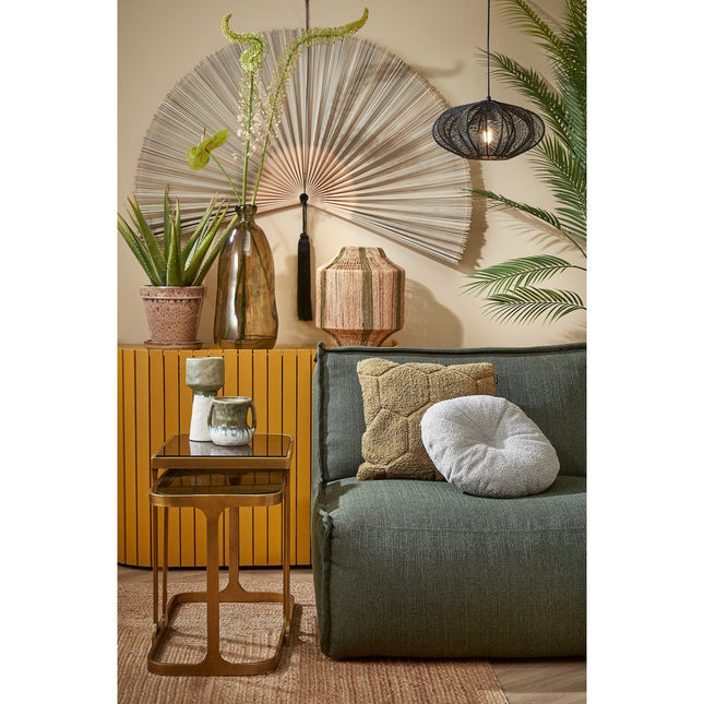 Nadine Decorative Cushion - Ø40 cm - Recycled Polyester - Gray