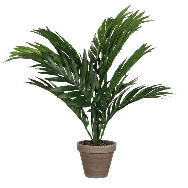 Artificial Areca Palm Plant in Flower Pot Stan - H45 x Ø60 cm - Green