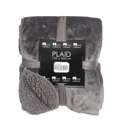 In the Mood Mardy Fleece Plaid - L200 x W150 cm - Polyester - Anthracite