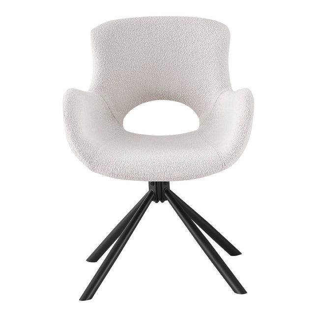 Amorim Dining Chair - Dining room chair, in off-white bouclé with rotating knob