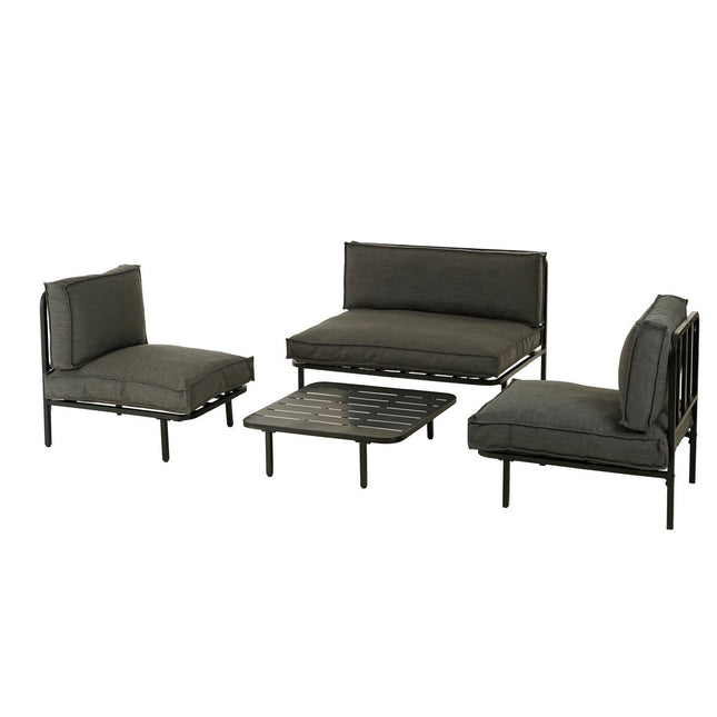 Celo Lounge table - L80 x W80 x H23 cm - Metal - Black