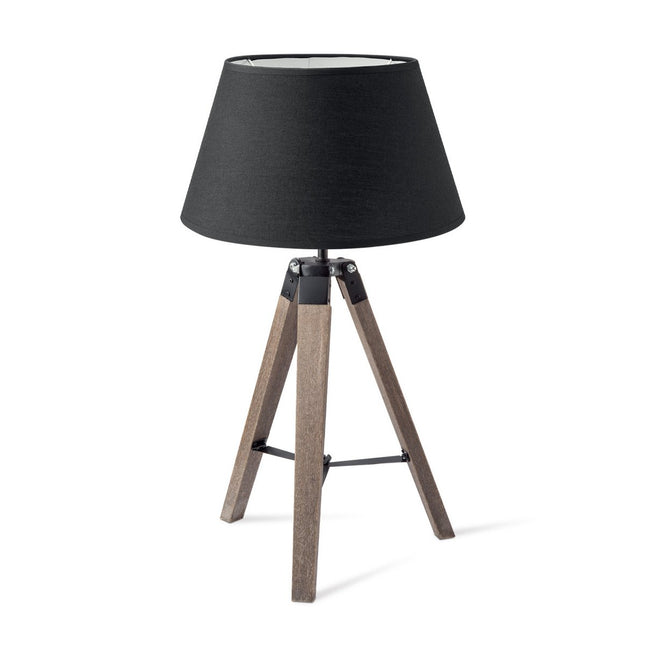 Home Sweet Home Table Lamp Largo - Natural Lamp Base - Black Lampshade