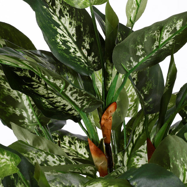Dieffenbachia Kunstplant in Bloempot Stan - H70 x Ø55 cm - Groen