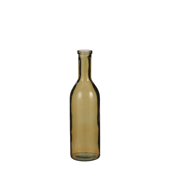 Rioja Bottle Vase - H50 x Ø15 cm - Recycled Glass - Ocher