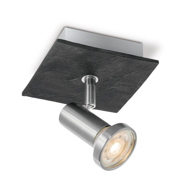 Home Sweet Home LED Wall Spot Stone - dimmable - brushed steel
