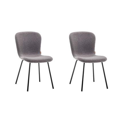 Dining room chair - Luca - Teddy - Gray - Set of 2