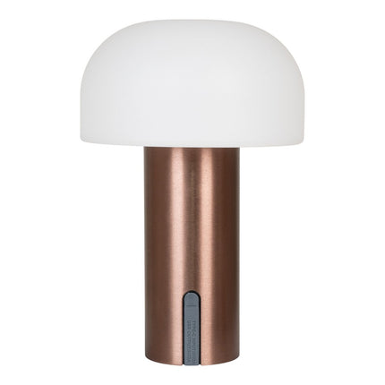 Soham LED Lamp - Lamp, oplaadbaar, wit/koper