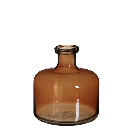 Regal Bottle Vase - H21.5 x Ø20 cm - Glass - Brown
