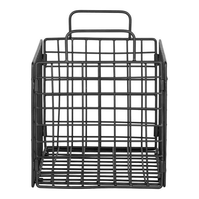 Mora Wire Basket - Wire basket, iron, black, 25x20x25 cm
